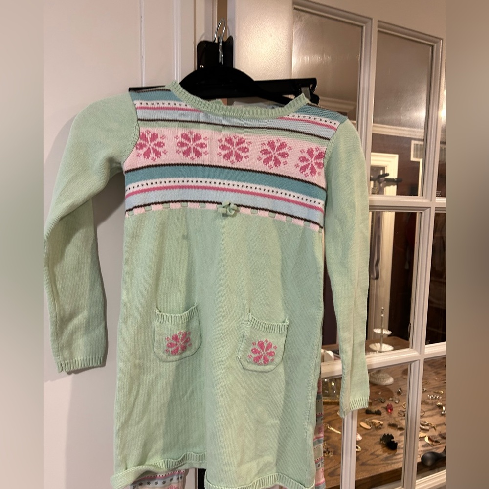 Gymboree girls winter dress and leggings, size 9